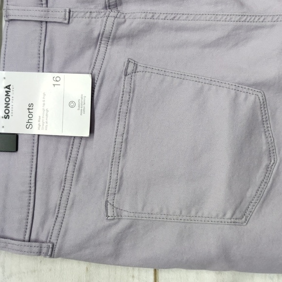 SONOMA Lavender High Rise Shorts, Size 16 - Picture 7 of 13